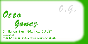 otto goncz business card